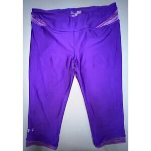 Under Armour Compression Crop Pants Purple M